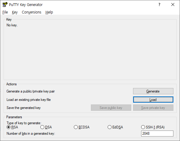 AWS putty 연결 이미지 1